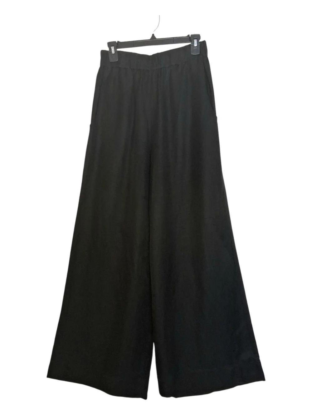 Banana Republic Linen Blend Wide Leg High Rise Pull-on Pants Black Sz  Med